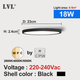 Modern LED Ceiling Light - Wood Grain & Gold 3-Color Home Lighting