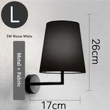 American Classic Fabric Wall Lamp Nordic Retro Led Bedside Light Indoor Bedroom living room sofa Corridor Stairs Decors Sconce