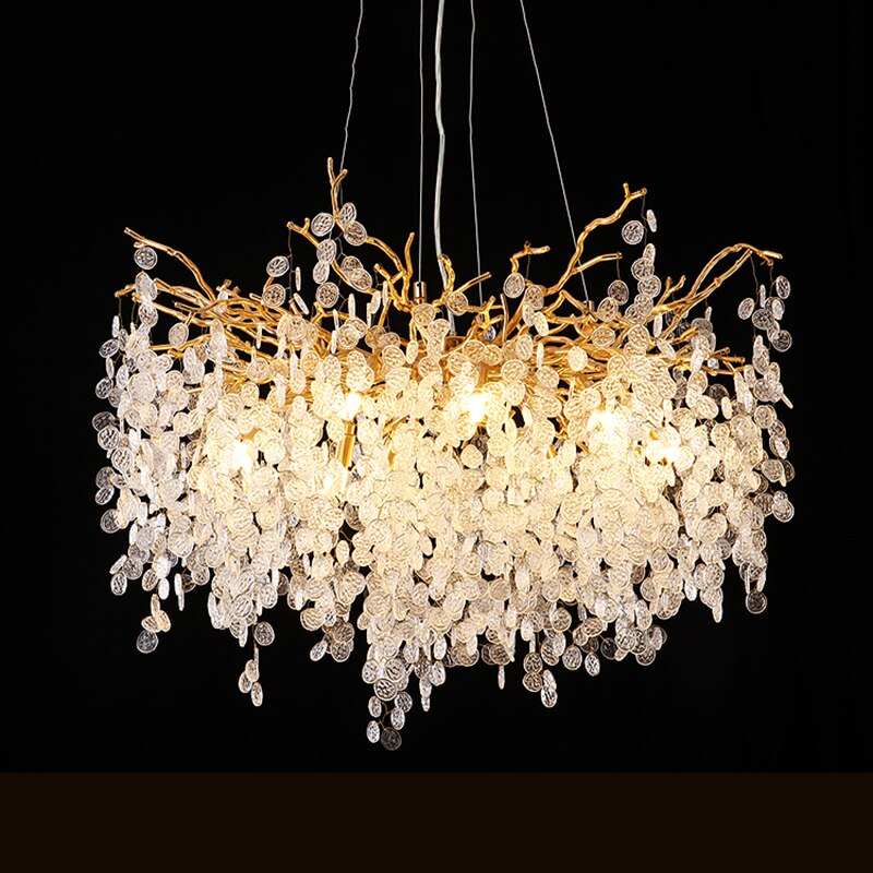 Nordic Crystal Luxury LED Chandelier Lighting Home Decoration LOFT Villa Lustre Living Room Hotel Hall Art Indoor Decor Lighting