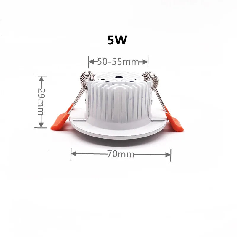 Dimmable 5W-36W LED Ceiling Lamp Recessed SMD Downlight 24W 30W Spot Light AC85-260V For Living Room and Shopping Mall Lighting