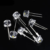 LED 8mm Straw Hat 20PCS 100PCS  Lamp Bead are White Cold Light 0.5W 0.75W  Big chips F8MM Hight Power Hat Light-emitting Diode
