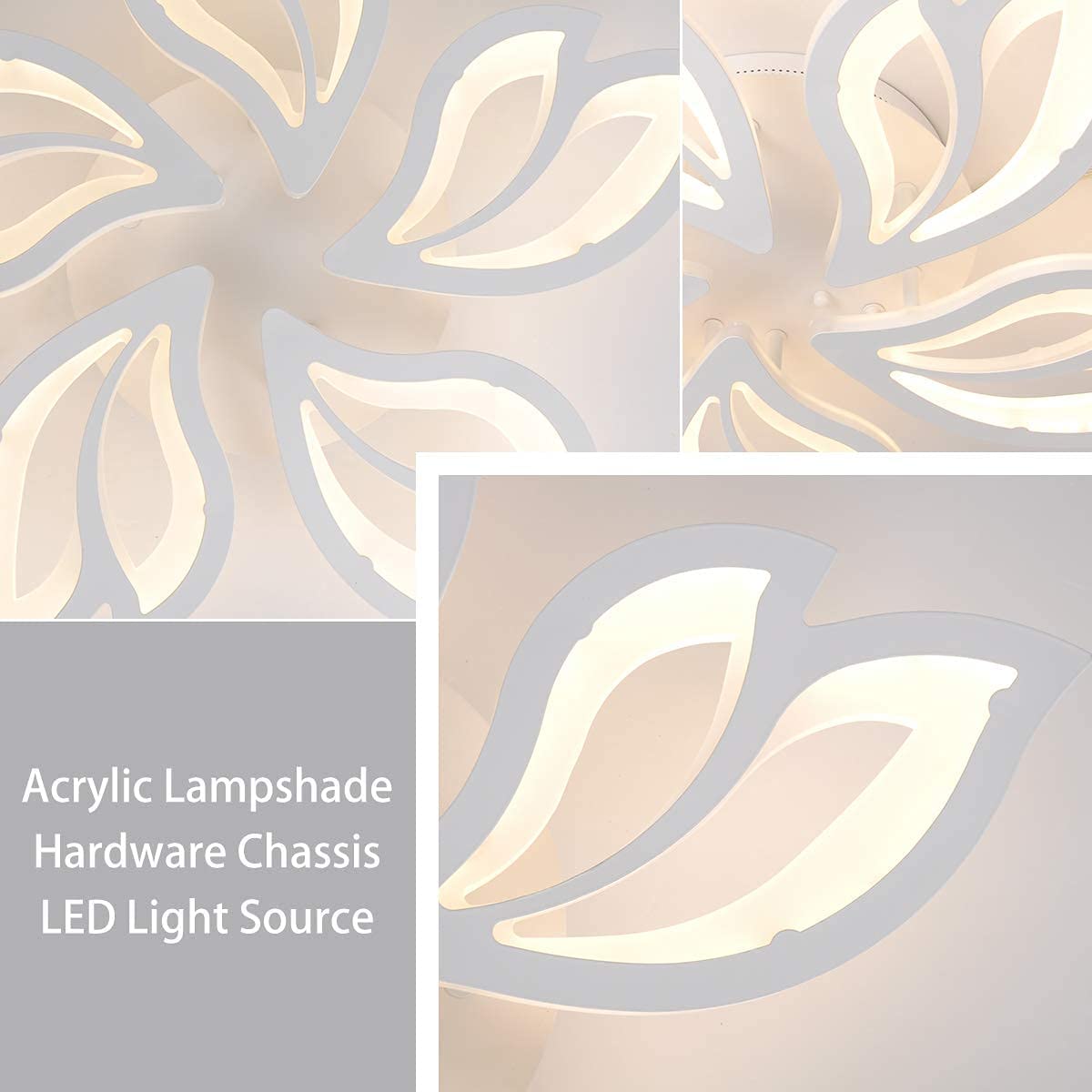 LED Ceiling Lights Dimmable 51-70W 70CM Flush Ceiling Lamps Fixture with Remote Control Living Room Bedroom Indoor Lighting Lamp