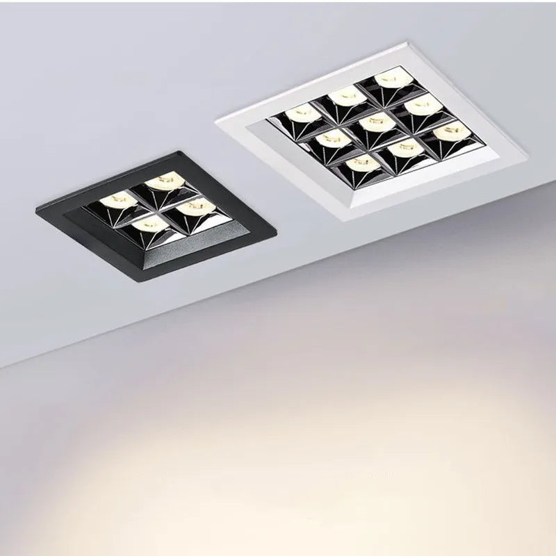 Dimmable embedded LED panel, square ceiling lamp, 15W, 24w, 30w, AC110V, 220V, 1 pc.