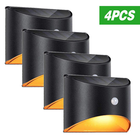 Outdoor LED Solar Light with Motion Sensor Step Wall Lights Waterproof Garden Lamp for Door Patio Fence Pathway Yard Decoration