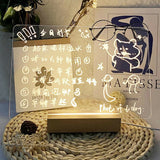 Hot Wooden Led Lamp Base USB Cable Switch Night Light 3D Led Night Lamp Base Long Acrylic DIY Wooden Lamp Base Top