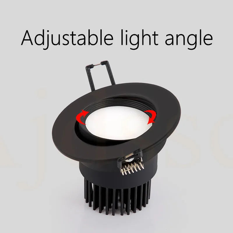 Downlight LED COB Spotlight Ceiling Lamp AC85-265V 3W 5W 7W 9W 12W 15W 20W 30W 40W 50W Recessed Downlights Round LED Panel Light