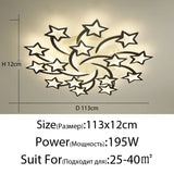 Modern LED Chandelier White/Black Dimmable Indoor Lighting For Bedroom Hall Living Children's Room Acrylic Fixture Lamps