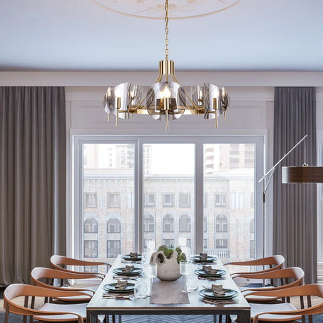 Postmodern creative living room chandelier personality fashion restaurant bedroom villa duplex floor glass chandelier E14