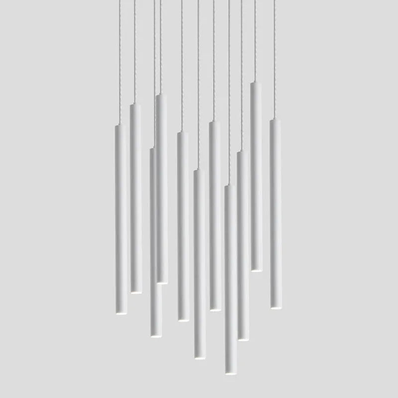 Slim LED Pendant Light - Long Tube Hanging Lamp for Kitchen Island & Bar