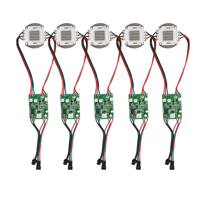 WS2811 High Power Addressable RGB LED Pixel Module (3W/9W/20W/30W) - DC12V–24V Full-Color Flood Light Driver