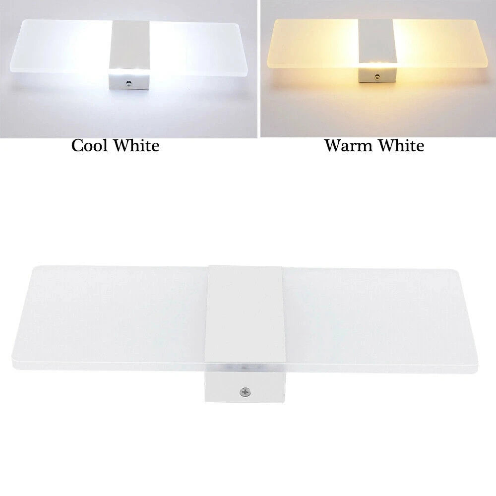 Modern Rectangular LED Acrylic Wall Sconce (AC 85-265V) - Indoor Wall Light for Living Room, Bedroom TV Background & Corridor