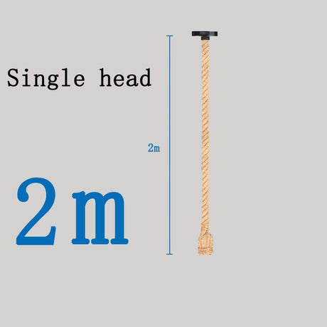 Vintage Hemp Rope Pendant Light Retro Loft Industrial Hanging Lamp Creative Country Style Edison Bulb Lamp Home Light Decoration