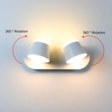 Nordic Rotatable LED Wall Sconce Lamp - Modern Minimalist Wall Light for Bedroom Bedside Reading, Bathroom, Aisle & Hotel Decor