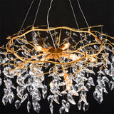 Nordic Luxury Crystal Chandelier Lighting Modern Simple Gold Lustre Hanging Lamp for Living Room Hotel Hall Home Decor Lighting