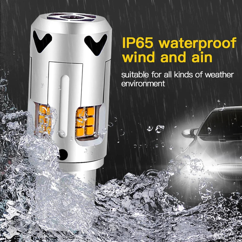 1pcs NO Hyper Flash 1156 BA15S P21W BAU15S PY21W T20 7440 Led Bulb Turn Signal Light Lamps Amber Orange Canbus Error Free Leds