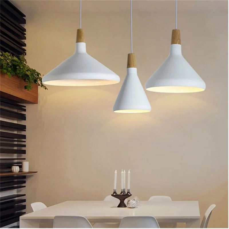 E27 Led chandelier modern Nordic chandelier industrial chandelier loft wooden lamp bedroom dining room kitchen lamp