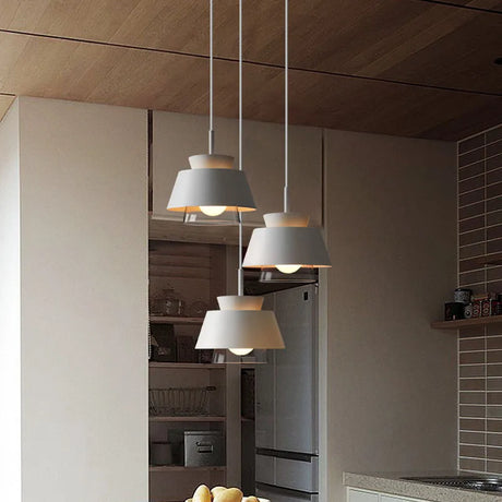 Nordic Colorful Iron Glass Led Pendant Light Modern Dining Room Kitchen Hanging Lamp Lighting Fixtures Loft Industrial Art Decors