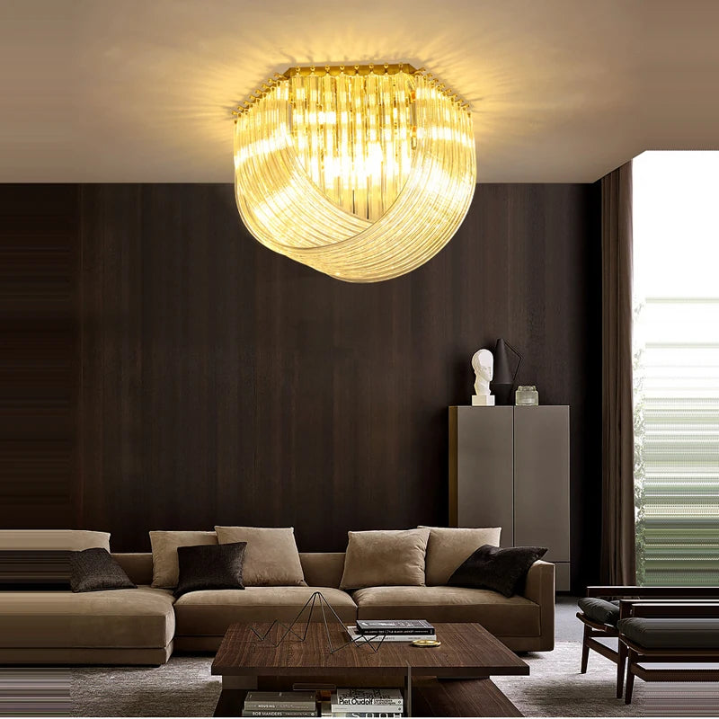 LED Postmodern Gold Silver Chrome Designer Hanging Lamps Chandelier Lighting Luster Suspension Luminaire Lamp For Foyer