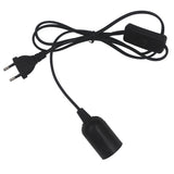 EU US Plug 1.8m Power Cord Cables E27 Lamp Base Holder With Switch Wire For Pendant Led Bulbs Fixture Hang lamp Suspension Socket