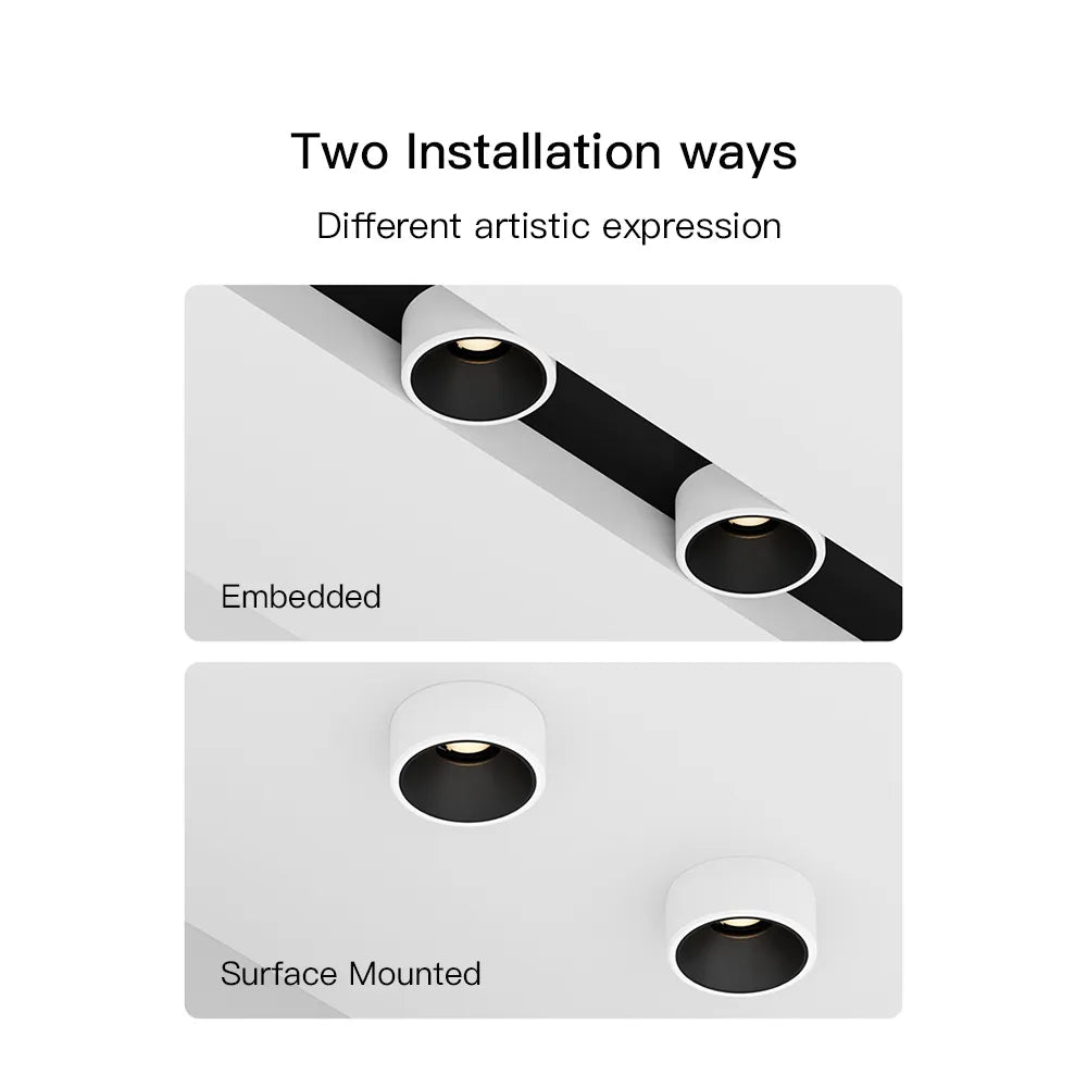 Ultra Thin Led Downlight Surface Mount Ceiling Lamps 10W Semi-recessed Anti-glare LED Spotlights AC110/220V Ceiling Light