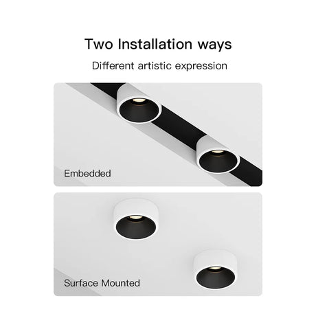 Ultra Thin Led Downlight Surface Mount Ceiling Lamps 10W Semi-recessed Anti-glare LED Spotlights AC110/220V Ceiling Light