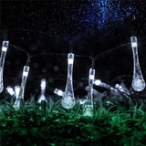 Solar Lamp LED Outdoor Water drops String Lights 6/5/2m 30/20/10 LEDs Fairy Holiday Christmas Party Garland Garden Waterproof