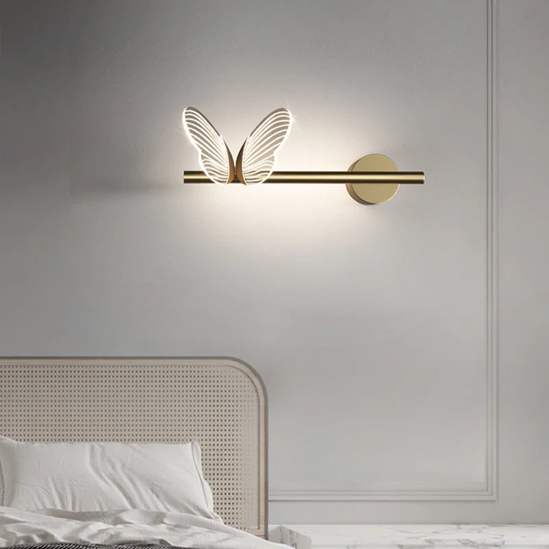 Butterfly LED Pendant Wall Lights Nordic Indoor Lighting Ceiling Lamp Bedside Lamp Hanging Lamps Modern Living Room Decoration