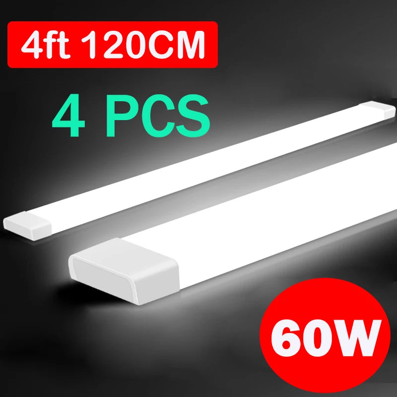 4ft (120cm) T5/T8 LED Tube Light (40W/60W, 220V) - Cold White & Warm White Ceiling Lamp Bar for Home, Office & Workshop