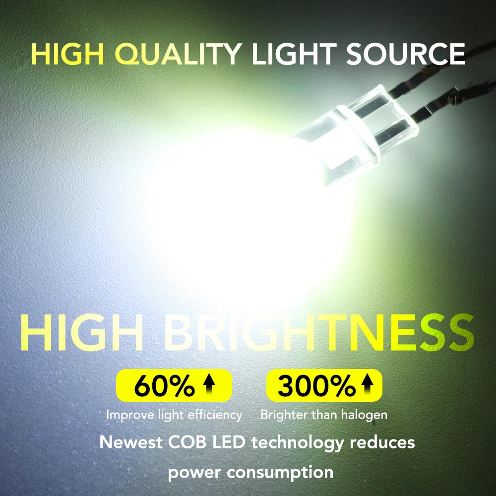 T10 W5W WY5W 12V COB LED Bulb Car Lights Signal Lamp for peugeot 206 207 307 308 407 508 for Mitsubishi asx lancer outlander