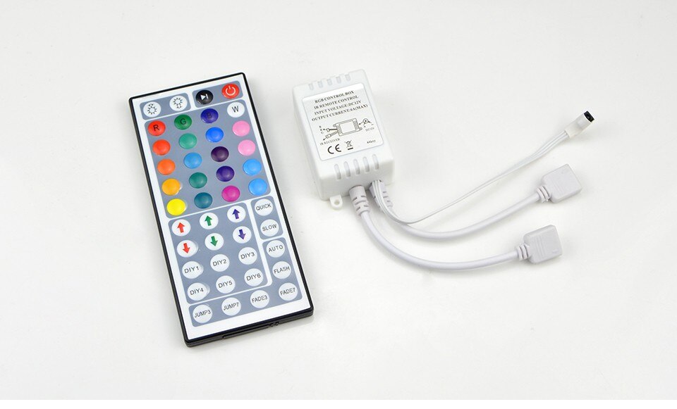 Led Controller 24 Keys LED IR RGB Controler box 1 to 2 Controller IR Remote Dimmer DC12V For RGB 3528 5050 LED Strip Lights