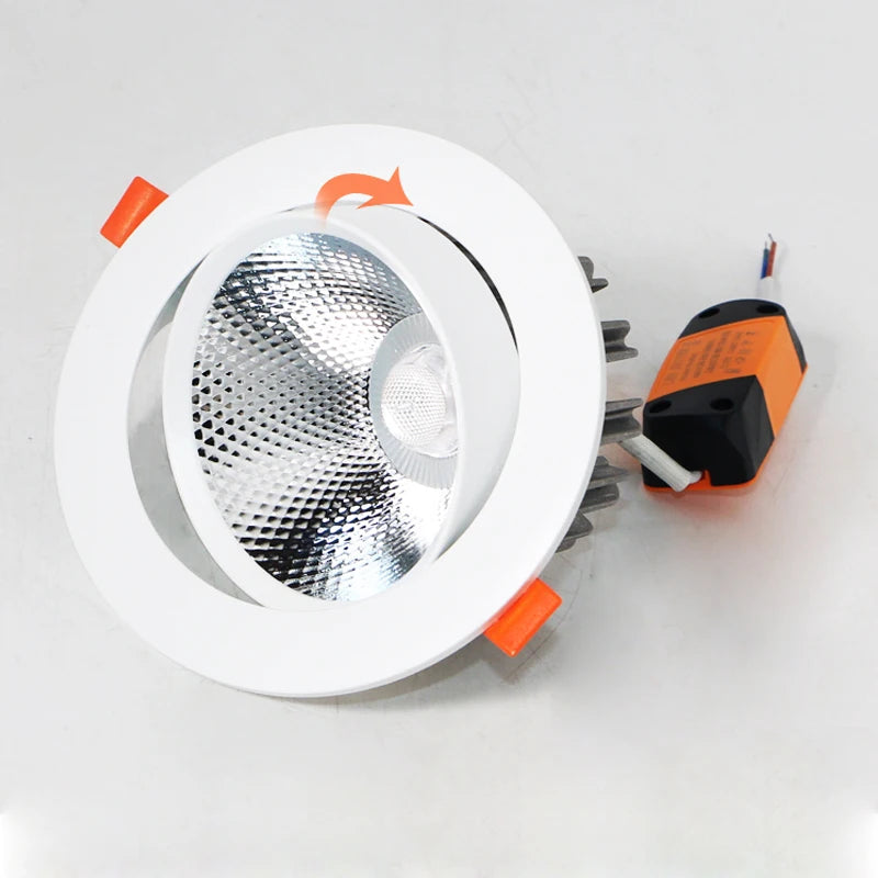 Aluminum COB LED Downlight Recessed Rotatable Ceiling Down Lights 5w 7w 12W Led Spot  For Housing with Led Driver