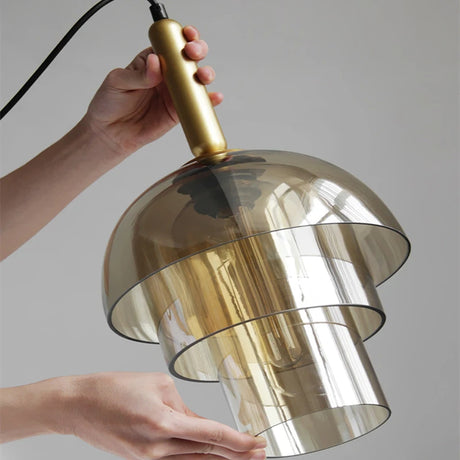 Industrial Style Restaurant Glass Pendant Lamp Vintage Art Champagne Glass Living Room Aisle Bar Decors Hanging Light Fixtures