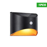 Outdoor LED Solar Light with Motion Sensor Step Wall Lights Waterproof Garden Lamp for Door Patio Fence Pathway Yard Decoration