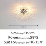 Nordic modern led chandelier Living bedroom dining room firefly chandelier Simple home indoor lighting decoration ceiling lamps