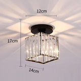 Simple Aisle Corridor Ceiling Light Modern Luxury Crystal Lamp for Entrance Hall Balcony Indoor Hang Lamp Lighting