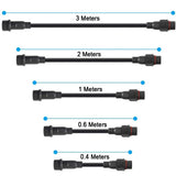 2pin 3pin 4Pin 5pin DC LED Strip Light Extension Cable Connector Male to Female Waterproof IP67 40cm 60cm 100cm 200cm 300cm