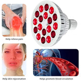 Red Light Therapy LED E27 54W Red Light LED Massage Therapy Lamp  660nm 850nm Near Infrared Therapy Light LED Lamp/ Red Light Grow LED Bulb