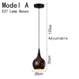 Vintage Pendant Lamp Black Iron Etching Lampshade Bar/Teahouse/Restaurant Indoor Lighting American Creative E27 Pendant Lights