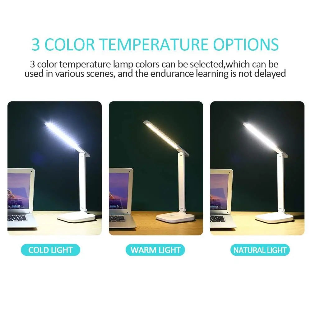 3 Levels Reading Light Book Lamp LED Desk Lamp Flashlight Study Eye-Care USB Home Decor Portable