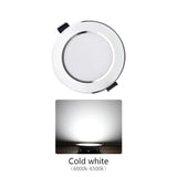10PCS LED Downlight Recessed Ceiling Lamp 5W 9W 12W 15W Three-color dimmable/Cold white/Warm white led Spotlight AC 220V