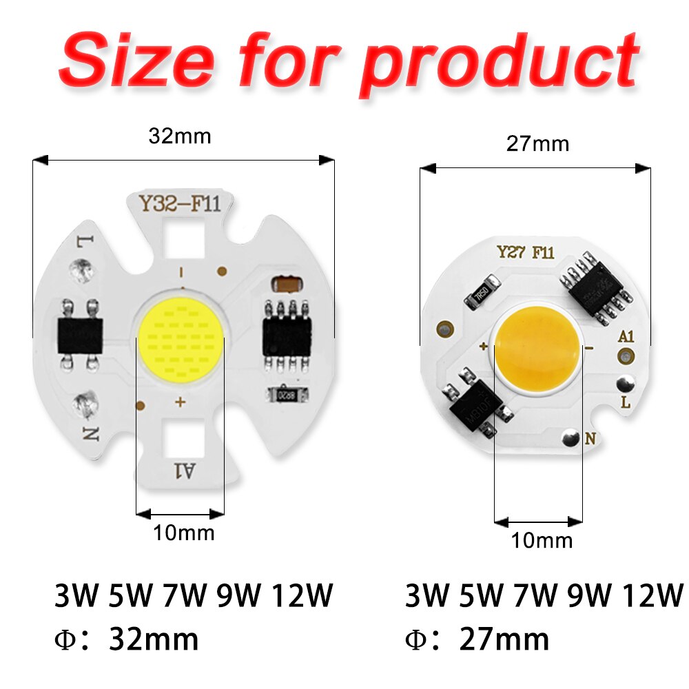 Led Chip Lights Spotlights Lamp 220v Smart 3w 5w 7w 9w 10w 12w Lamp For Flood Light Rectangular No Need Driver Lampara Diy