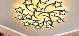 Modern LED Chandelier White/Black Dimmable Indoor Lighting For Bedroom Hall Living Children's Room Acrylic Fixture Lamps