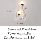 Iron Nordic New Modern LED Wall Lights For Study Living Room Bedroom Bedside Aisle Corridor Porch Lamp Indoor Lighting AC90-260V