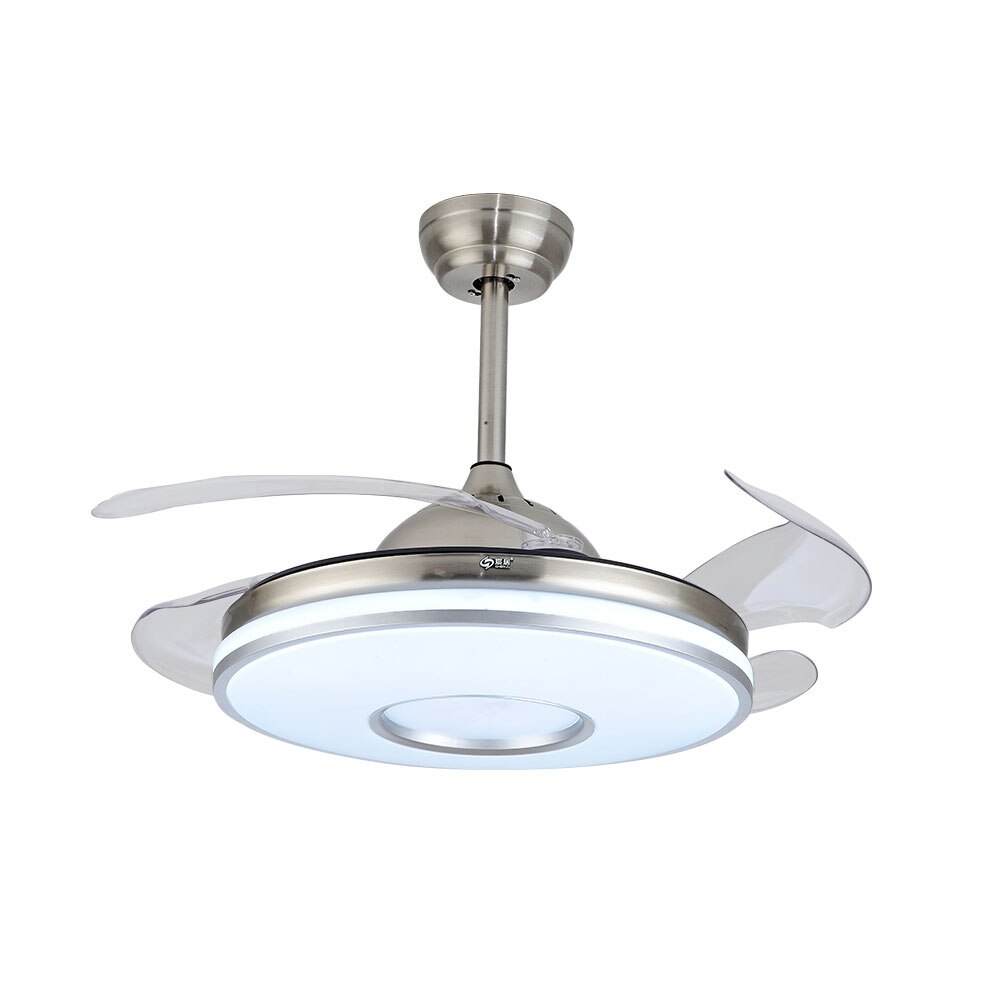 Modern Retractable Ceiling Fan Light CCT Dimmable LED Remote LED Chandelier