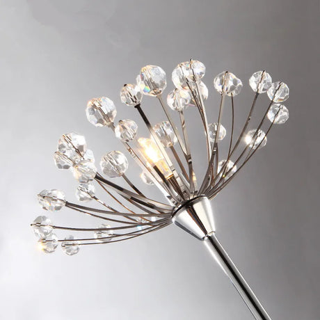 INS Modern Simple LED Bedside Lamp Living Room Bedroom Wedding Dress Shop Decors Crystal Study Dandelion Standing  Floor Light