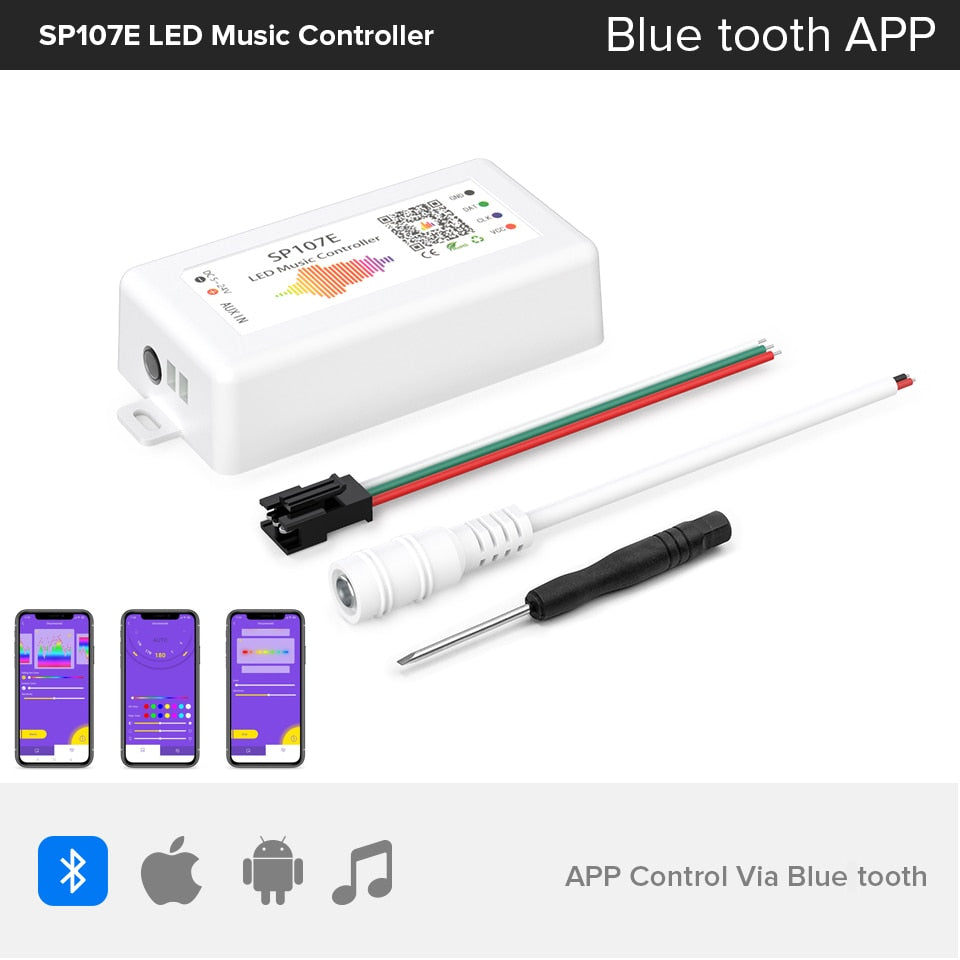 Led Strip Light Controller Blue tooth SP105E SP110E Wi-fi SP108E SP511E WS2812B Music SP107E SP601E WS2811 SK6812 Lights DC5V-24V