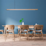 Nordic Wooden LED Pendant Lights Dining Room Restaurant Kitchen Hanging Lamp Home Decor Walnut Wood Office Strip Lights Fixtures