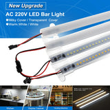 220V LED Rigid Strip Night Lamp Under Cabinets 72 LEDs 30cm 40cm 50cm 8W With Switch ON/OFF EU Plug LED Bar lights Desk Bulb