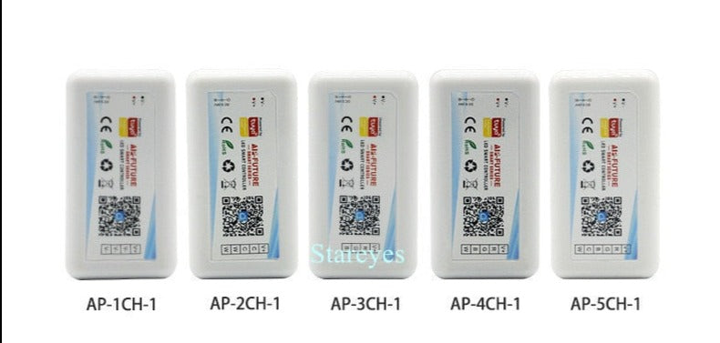 Wi-Fi Smart Controller Tuya Alexa Google Home Voice DC5-24V Single color Dimmer CCT RGB RGBW RGBCCT 5 in 1 LED Strip APP 2.4G RF