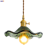 Nordic Style Simple LED Pendant Light Fixtures Bedroom Living Room Bar Colorful Glass Copper Hanging Lamp Lights Edison